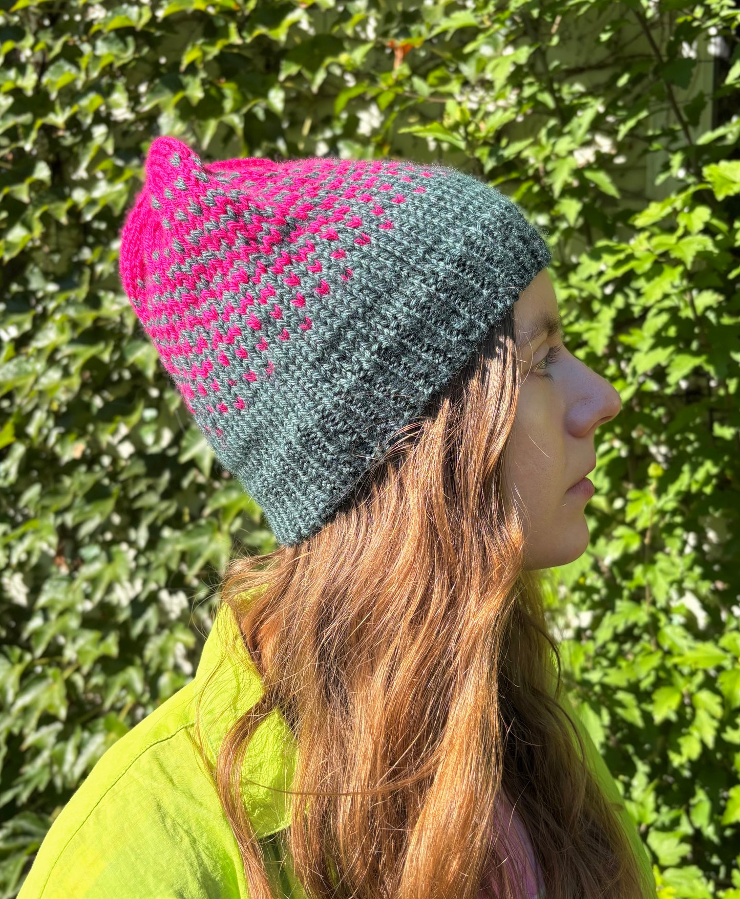 Satin Weave Gradient Hat Pattern
