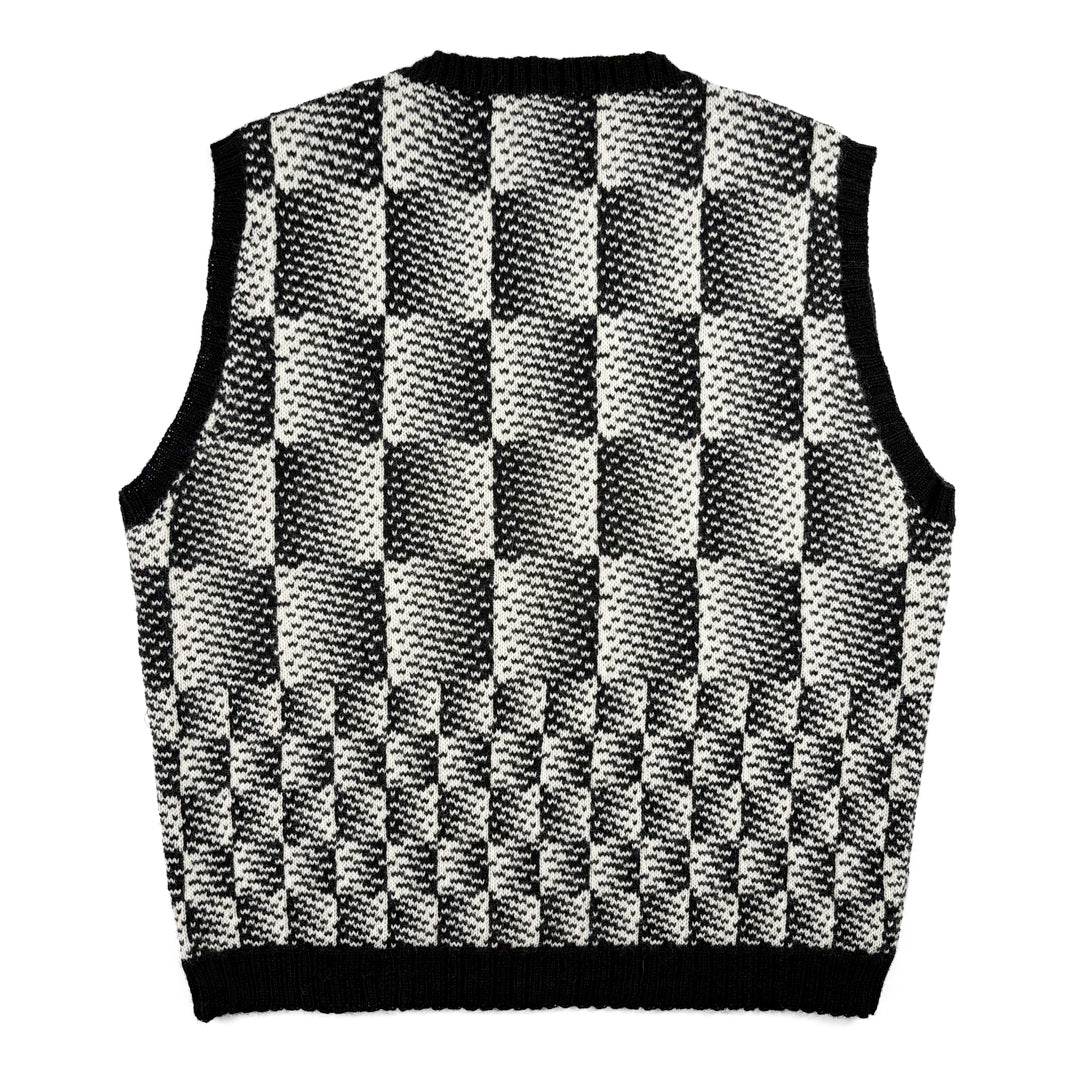Black & White Gradient Checkerboard Vest