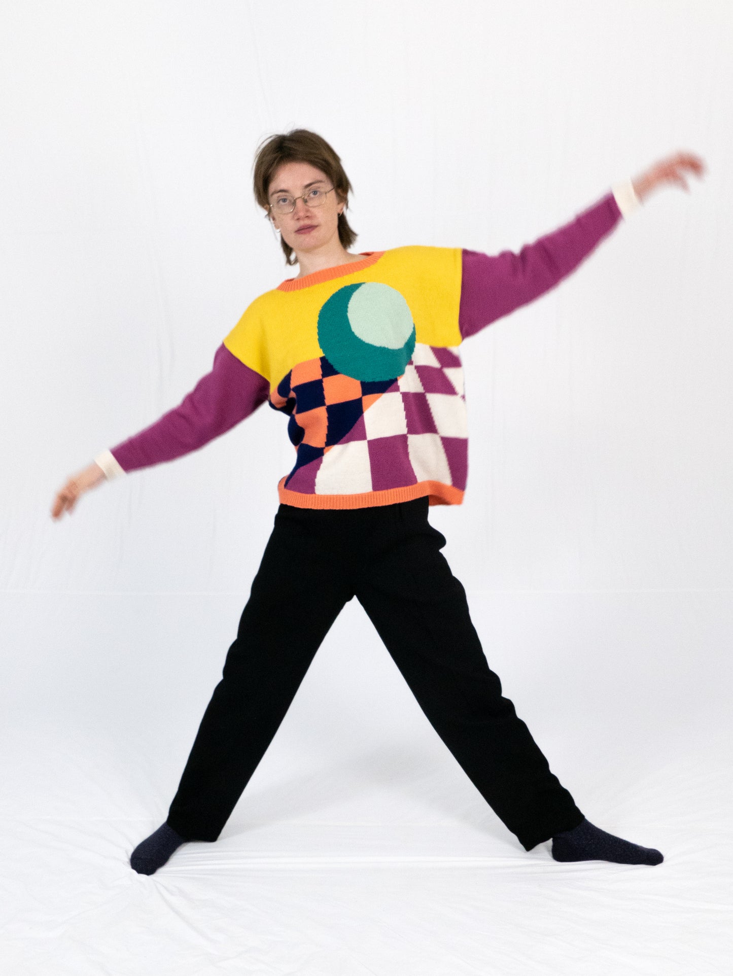 1 Sphere Intarsia Sweater