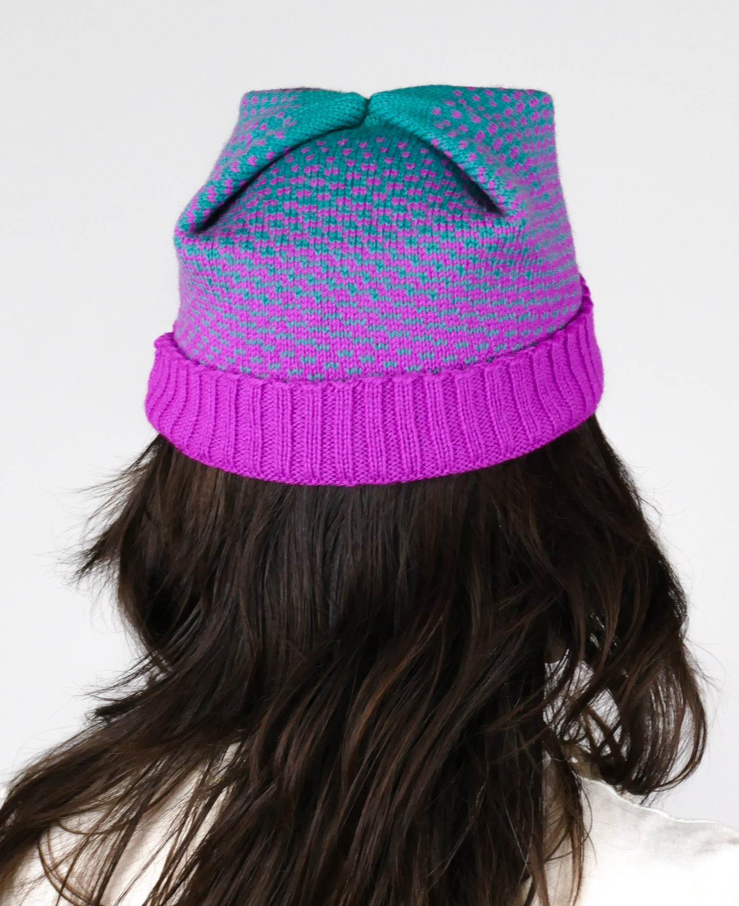 Gradient Hat in Jade & Magenta