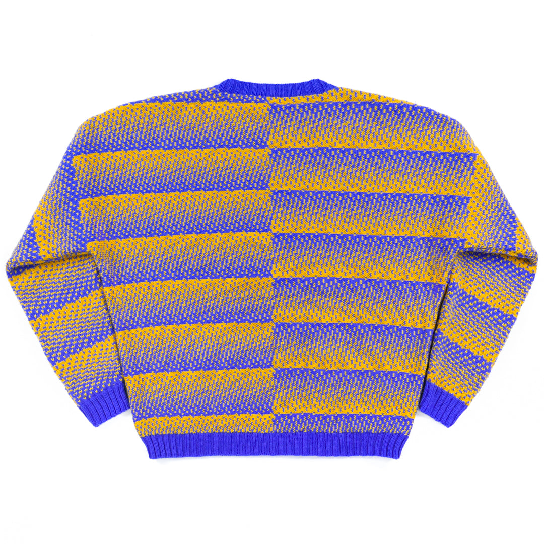 Gradient Stripe Sweater in Yellow & Periwinkle Blue