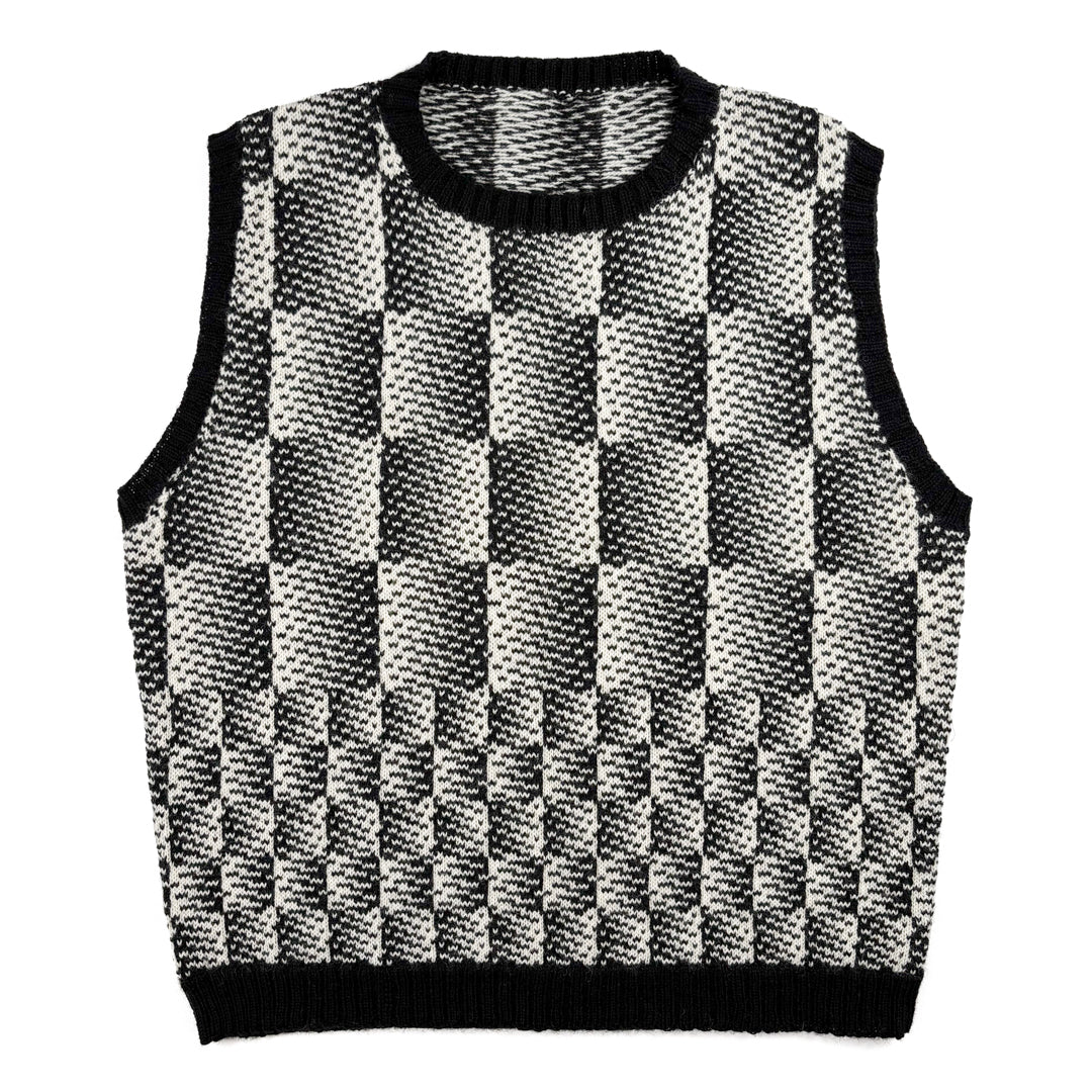 Black & White Gradient Checkerboard Vest