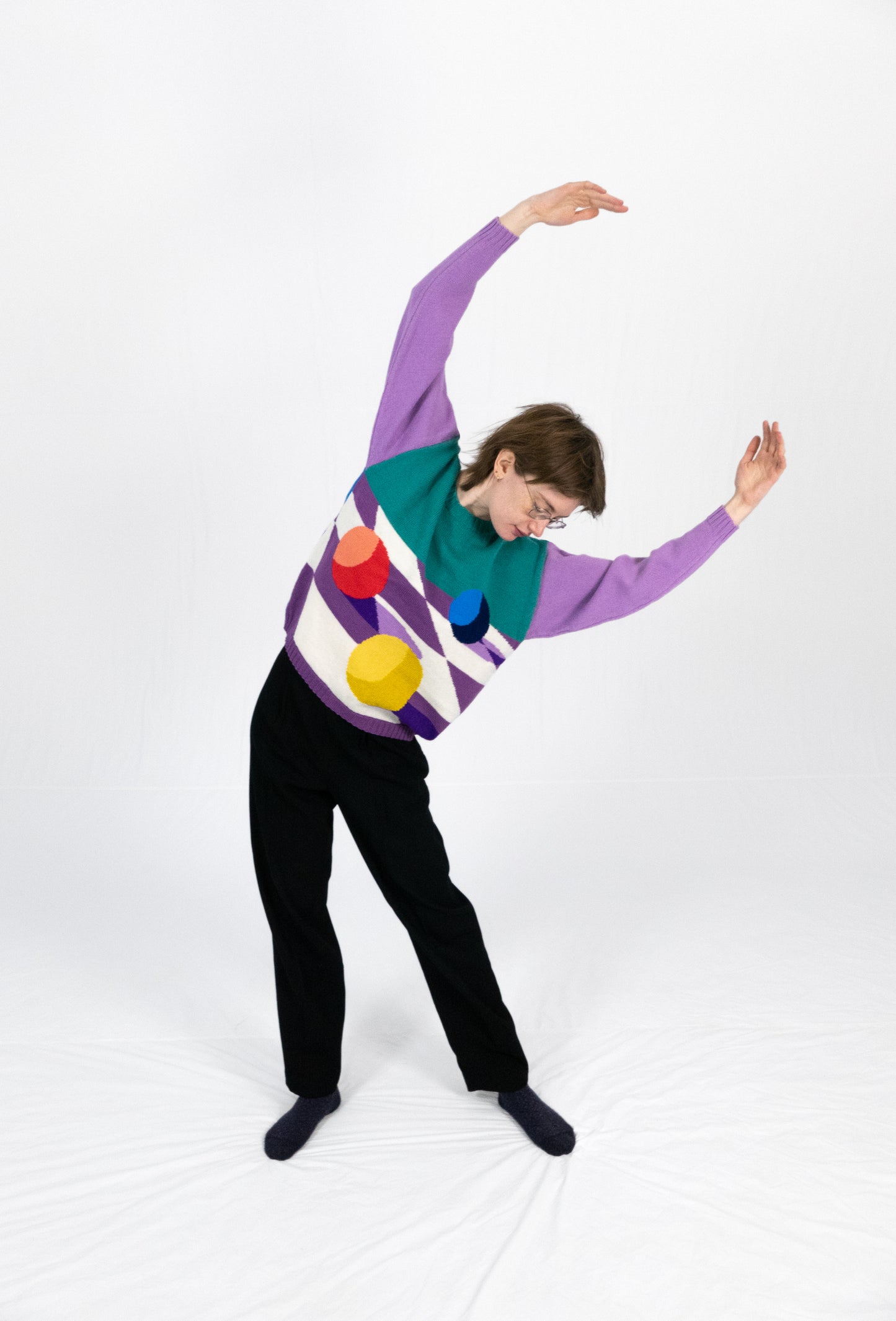 3 Sphere Intarsia Sweater