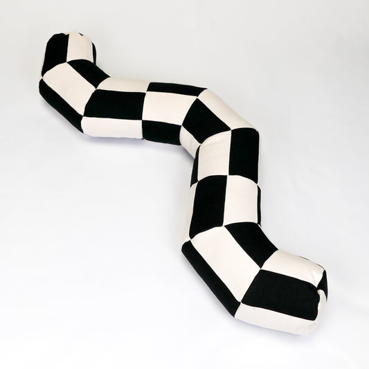 Squiggle Pillow in Black