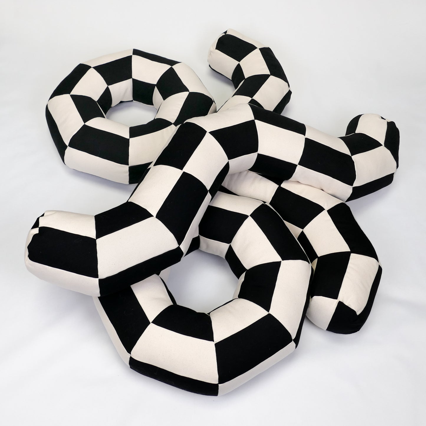 Squiggle Pillow in Black