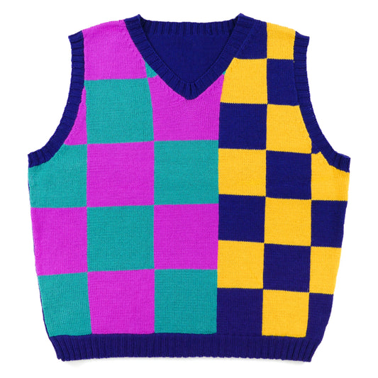 Double Checkerboard Sweater Vest