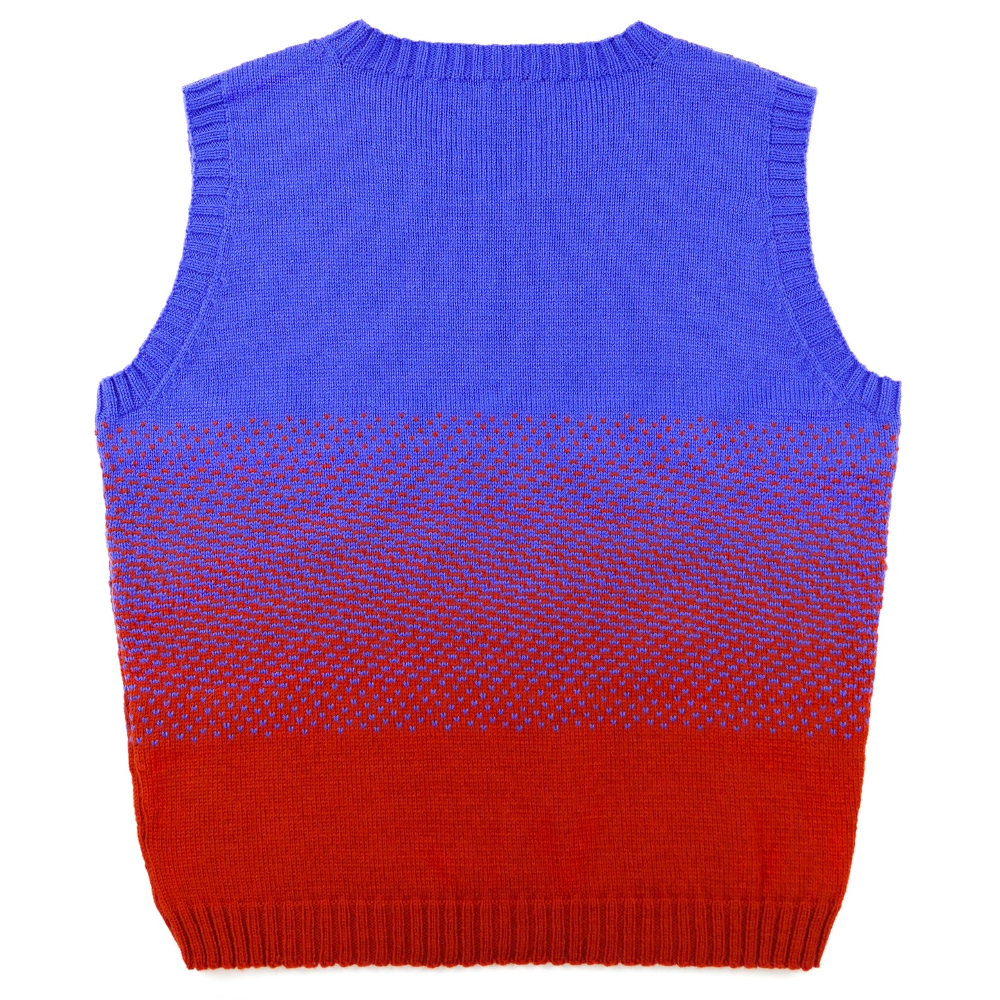 Gradient Sweater Vest in Periwinkle & Rust