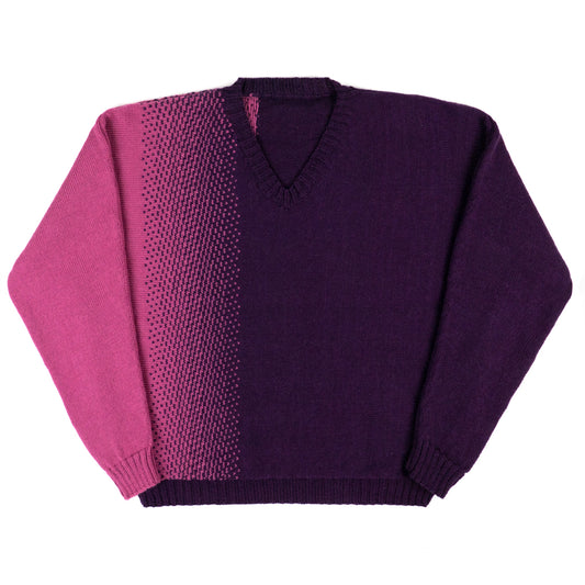 Shadow Gradient Sweater in Mauve & Eggplant